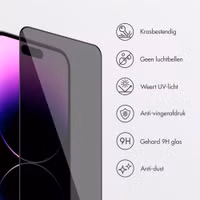Accezz Gehard Glas Privacy Screenprotector + Applicator Apple iPhone 13 / 13 Pro / 14 / 16e