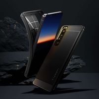 Spigen Rugged Armor Backcover Sony Xperia 1 III - Zwart