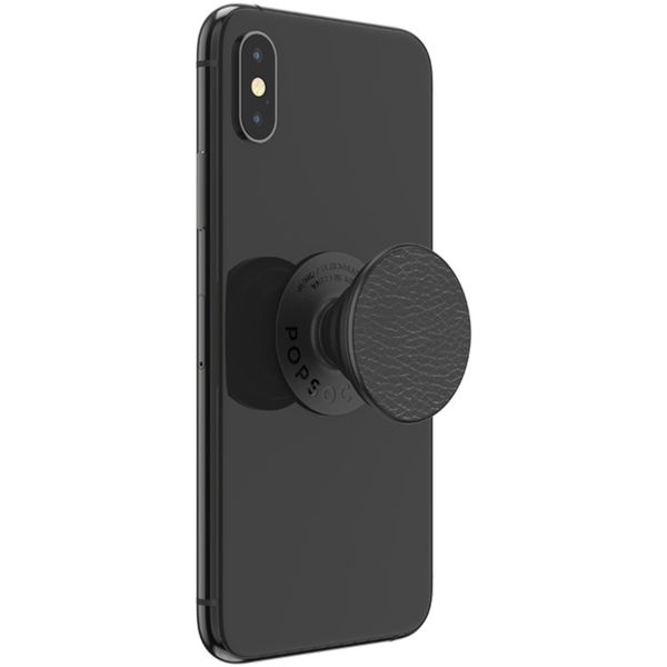 PopSockets PopGrip - Afneembaar - Pebbled Vegan Leather Black