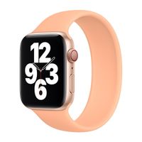 Apple Siliconen solobandje Apple Watch | 44/45/46/49 mm - Maat 4 - Cantaloupe