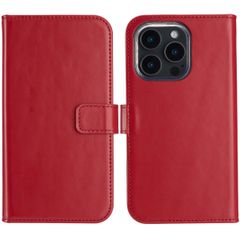 Selencia Echt Leren Bookcase Apple iPhone 16 Pro Max - Rood