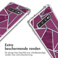 imoshion Design hoesje met koord Samsung Galaxy S10 - Bordeaux Graphic