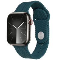 imoshion Siliconen geweven bandje Apple Watch Series 1 t/m 9 / SE (38/40/41 mm) | Series 10 (42 mm) - Donkergroen