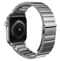 Uniq Strova Steel Link bandje Apple Watch Series 1 t/m 10 / SE / Ultra (2) (44/45/46/49 mm) - Sterling Zilver