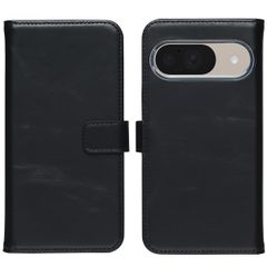 Selencia Echt Leren Bookcase Google Pixel 10 / 10 Pro - Zwart