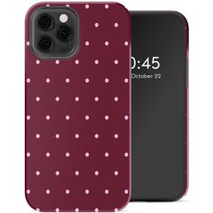 Selencia Vivid Backcover Apple iPhone 12 (Pro) - Happy Dots Burgundy
