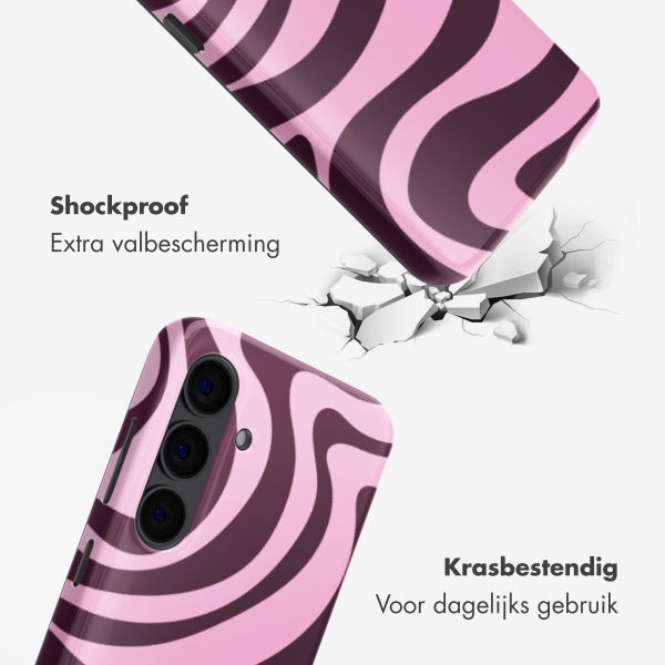 Selencia Vivid Backcover met MagSafe Samsung Galaxy S24 - Wavy Swirl Pink Plum