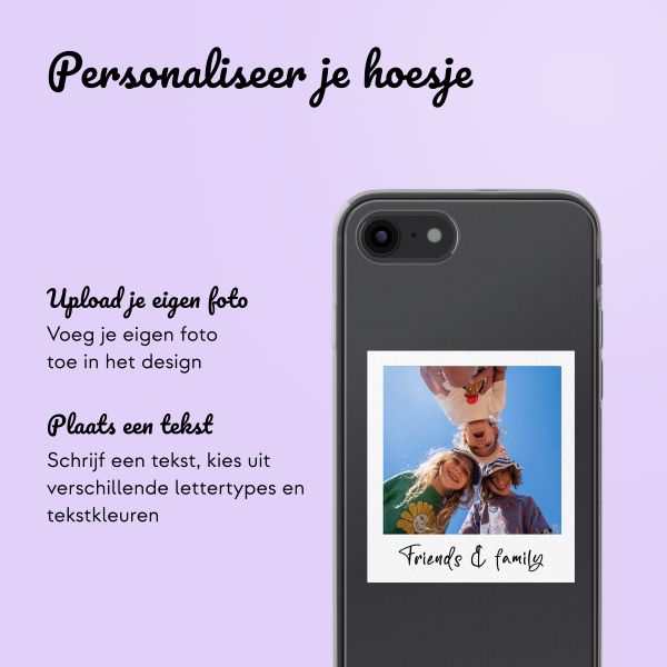 Gepersonaliseerd hoesje met polaroid iPhone SE (2022 / 2020) / 8 / 7 - Transparant