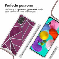 imoshion Design hoesje met koord Samsung Galaxy A51 - Bordeaux Graphic