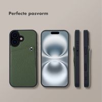Selencia Riva Backcover met Pashouder Apple iPhone 16 - Sage Green