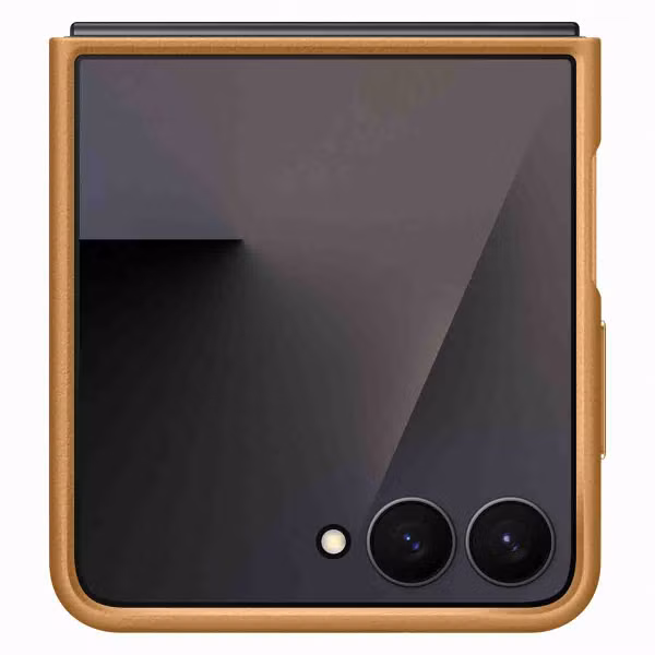 Samsung Originele KindSuit Vegan Leather Case Samsung Galaxy Z Flip 7 - Camel