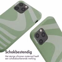 imoshion Siliconen design hoesje met koord Apple iPhone 12 (Pro) - Retro Green