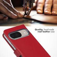 Selencia Genuine Leather Book Case Google Pixel 10 / 10 Pro - Red