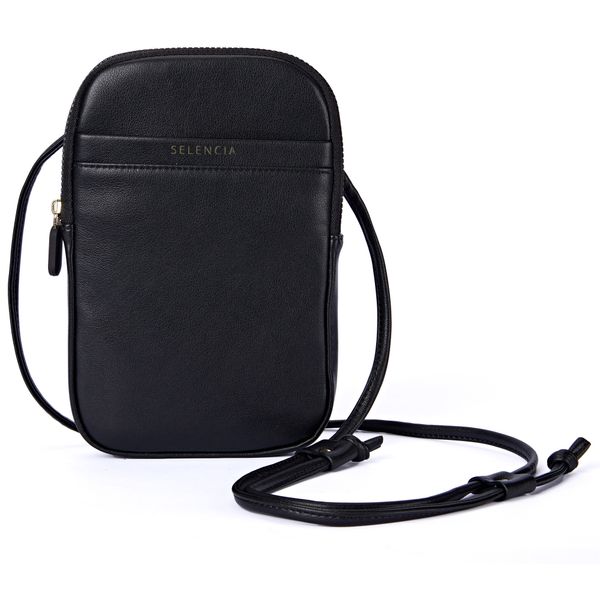 Selencia Telefoontasje Crossbody Sports - Kunstleer - Zwart