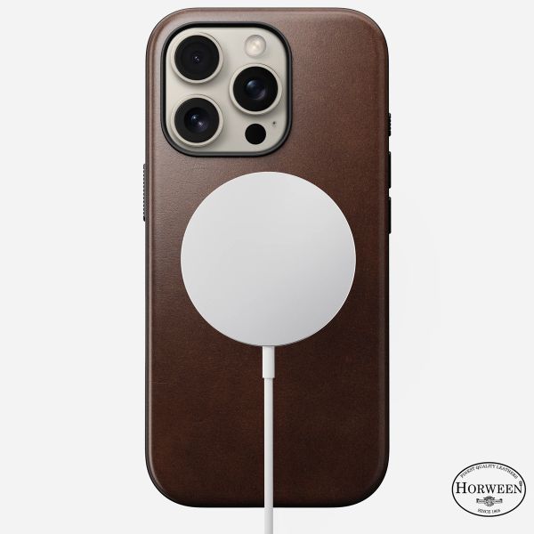 Nomad Modern Horween Leather Case iPhone 16 Pro - Rustic Brown