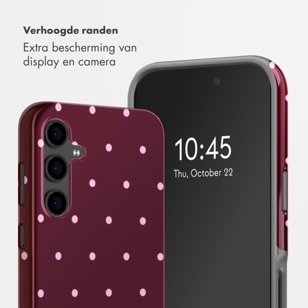 Selencia Vivid Backcover Samsung Galaxy S24 FE - Happy Dots Burgundy