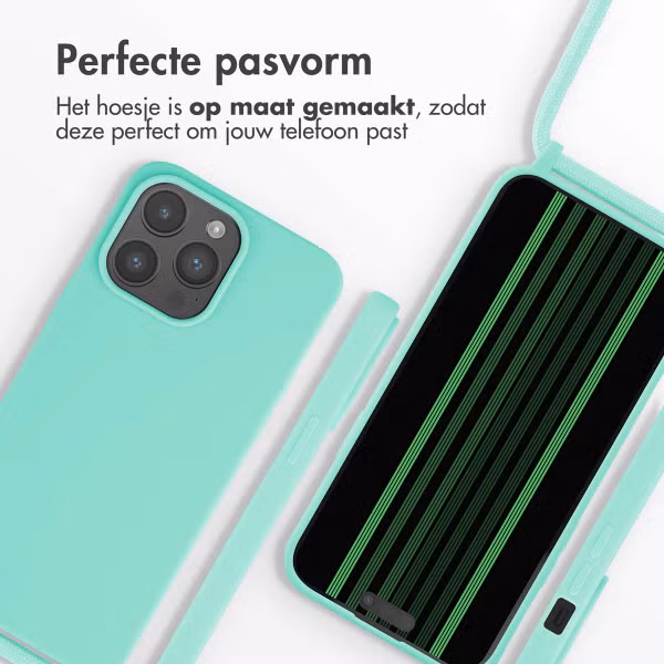 imoshion Siliconen hoesje met koord Apple iPhone 15 Pro Max - Mintgroen