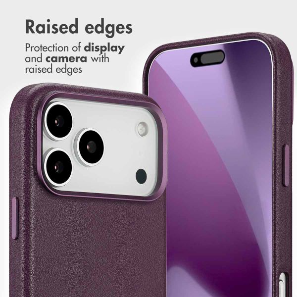 Accezz 2-in-1 Leather Bookcase with MagSafe Apple iPhone 17 Pro Max - Heath Purple