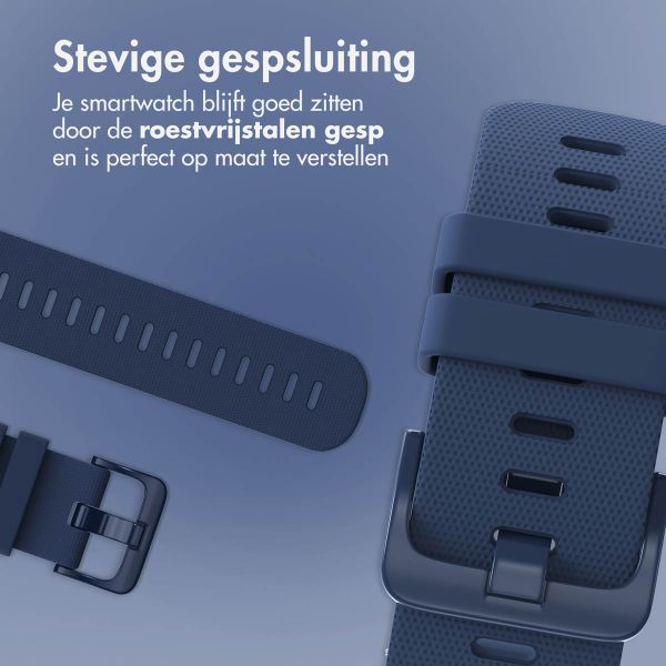 imoshion Siliconen sportbandje met gesp - Universeel 20 mm aansluiting - Donkerblauw