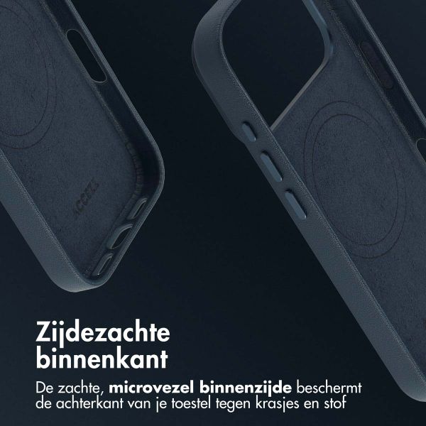 Accezz MagSafe Leather Backcover Apple iPhone 17 Pro Max - Nightfall Blue
