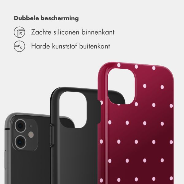 Selencia Vivid Backcover Apple iPhone 11 - Happy Dots Burgundy