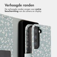 imoshion Design Bookcase Samsung Galaxy S22 - Smoke Green Flowers