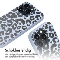 imoshion Siliconen design hoesje met koord iPhone 16 Pro Max - Animal Lila