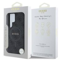 Guess Classic 4G Logo Backcover met MagSafe Samsung Galaxy S25 Ultra - Zwart