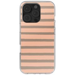 imoshion Design hoesje Apple iPhone 16 Pro - Striped peach reverse