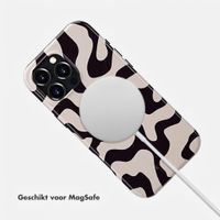 Selencia Vivid Backcover met MagSafe Apple iPhone 16 Pro Max - Art Wave Black