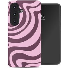 Selencia Vivid Back Cover with MagSafe Samsung Galaxy S26 - Wavy Swirl Pink Plum