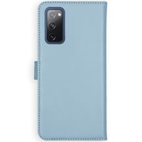 Selencia Echt Leren Bookcase Samsung Galaxy S20 FE - Air Blue