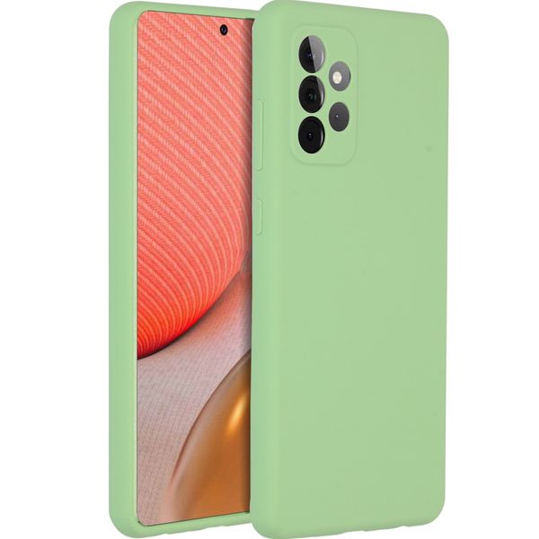 Accezz Liquid Silicone Backcover Samsung Galaxy A72 - Groen