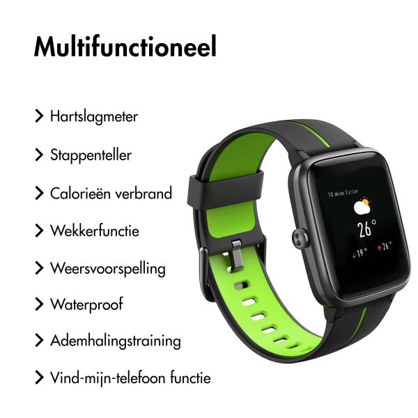 Lintelek Smartwatch ID205G - Zwart / Groen