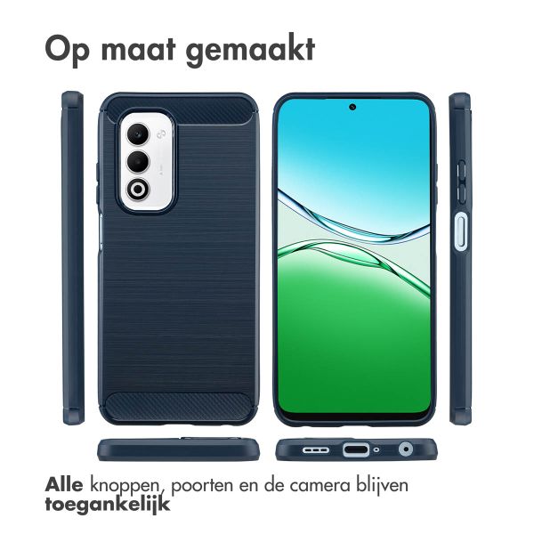 imoshion Brushed Backcover Oppo A5 5G (2025) - Donkerblauw
