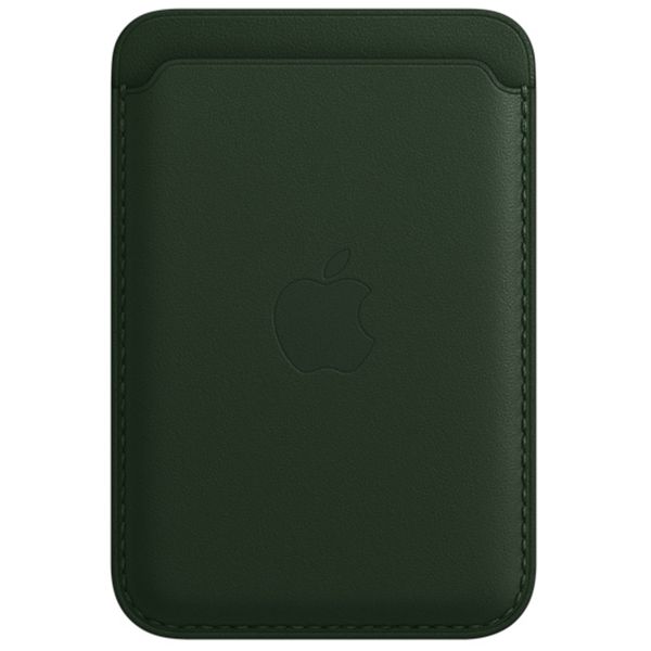 Apple Leather Wallet MagSafe (Apple Wallet 2nd Generation) - including Built-in AirTag Feature - Sequoia Green