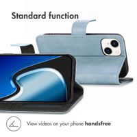 imoshion Luxury Bookcase Apple iPhone 15 - Light Blue
