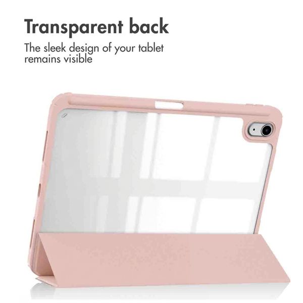 imoshion Trifold Hard Case Book Cover Apple iPad 11 (2025) 11 inch A16 / iPad 10 (2022) 10.9 inch - Pink