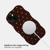 Selencia Vivid Wavy Backcover met MagSafe Apple iPhone 14 / 13 - Happy Dots Chocolate