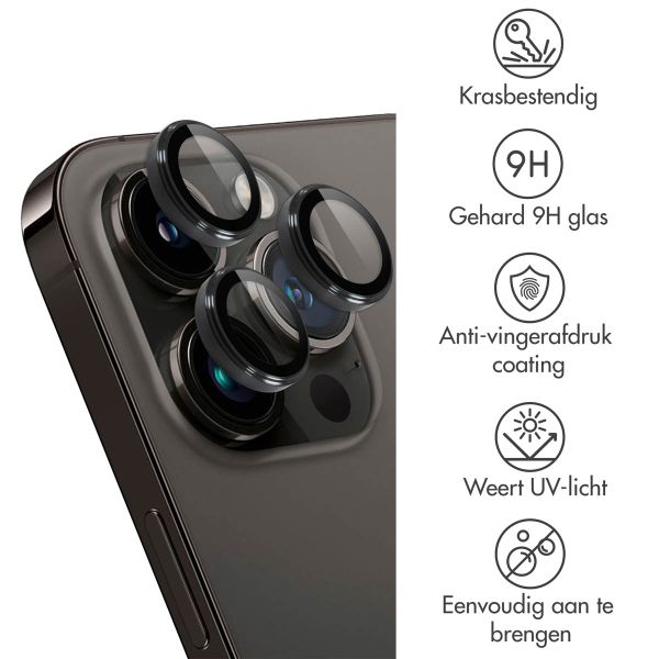 imoshion 2 Pack Camera lens protector iPhone 15 Pro / 15 Pro Max - Zwart