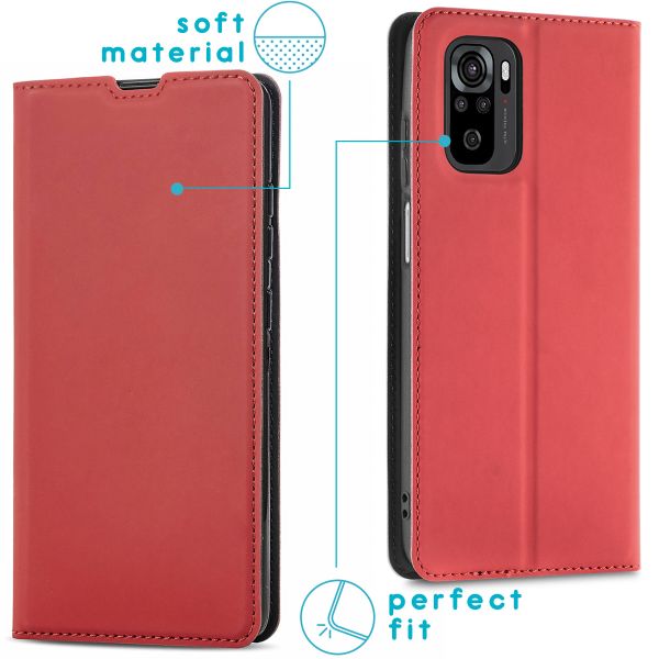 imoshion Slim Folio Bookcase  Xiaomi Redmi Note 10 (4G) / Note 10S - Rood