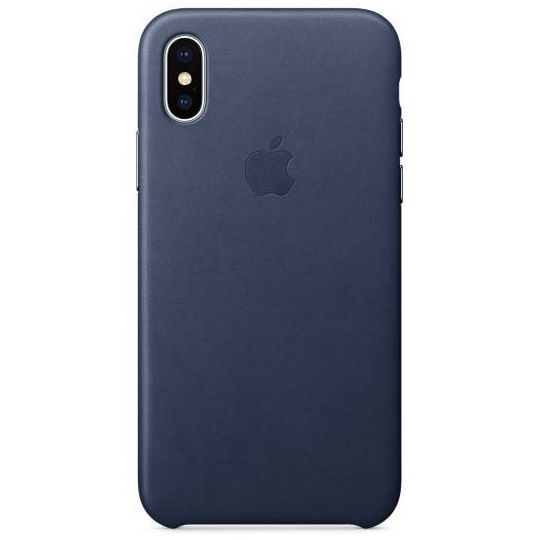 Apple Leather Backcover iPhone X - Midnight Blue