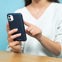 imoshion Backcover met pashouder iPhone Xr - Donkerblauw