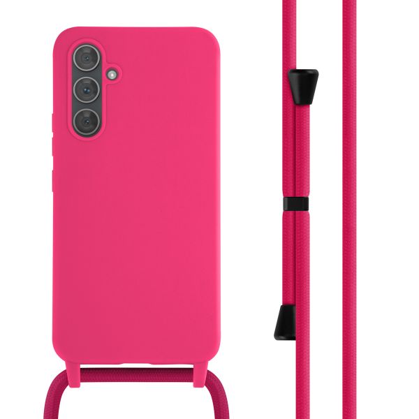 imoshion Siliconen hoesje met koord Samsung Galaxy A54 (5G) - Fluor Roze