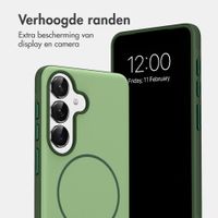 imoshion Color Backcover met Thin MagSafe Ring Samsung Galaxy S25 / S24 - Donkergroen