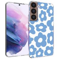 imoshion Design hoesje Samsung Galaxy S22 - Retro Blue Flowers