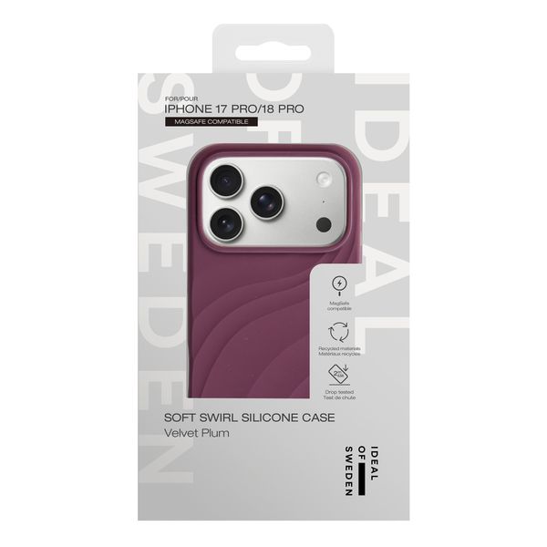 iDeal of Sweden Soft Swirl Silicone MagSafe Case Apple iPhone 17 Pro - Velvet Plum