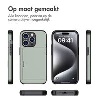 imoshion Backcover met pasjeshouder iPhone 15 Pro - Donkergroen