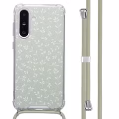 imoshion Design hoesje met koord Samsung Galaxy A26 - Smoke Green Flowers