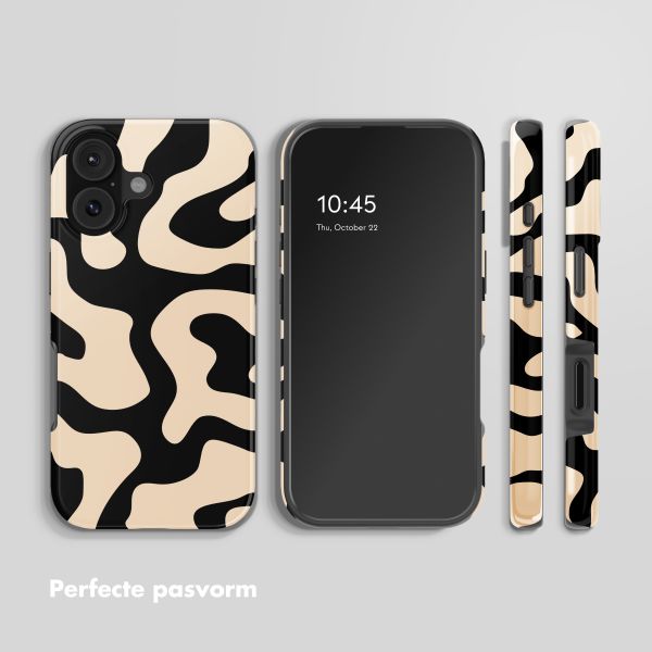 Selencia Vivid Backcover Apple iPhone 17 - Art Wave Black